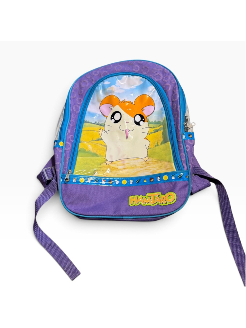 Y2k 2003 Hamtaro Purple Blue Bag Backpack Rare Vintage
